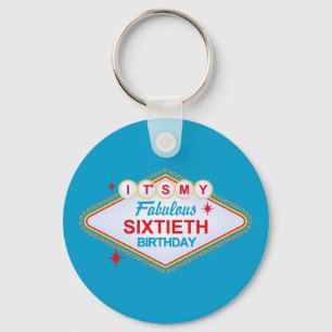 Las Vegas 60th Birthday Keychain