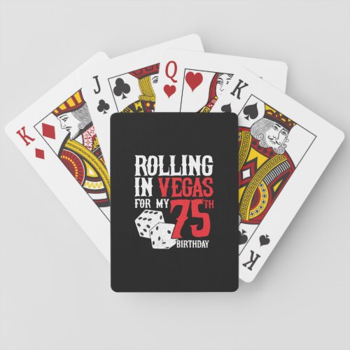 Las Vegas 75th Birthday Party _ Rolling in Vegas Poker Cards