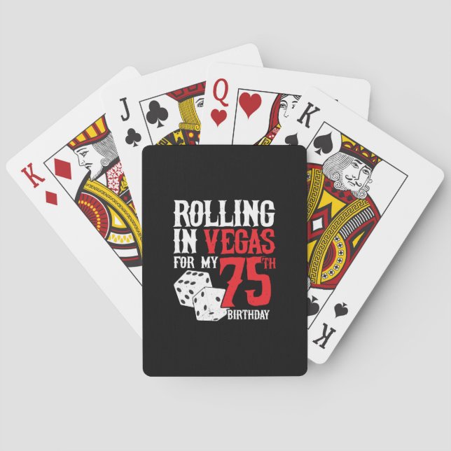 Las Vegas 75th Birthday Party - Rolling in Vegas Poker Cards (Back)