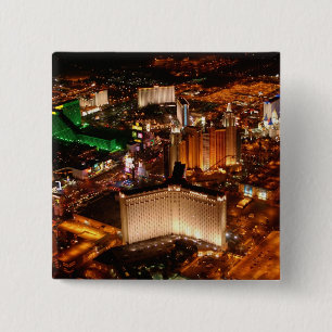 Las Vegas aerial view from a blimp Button