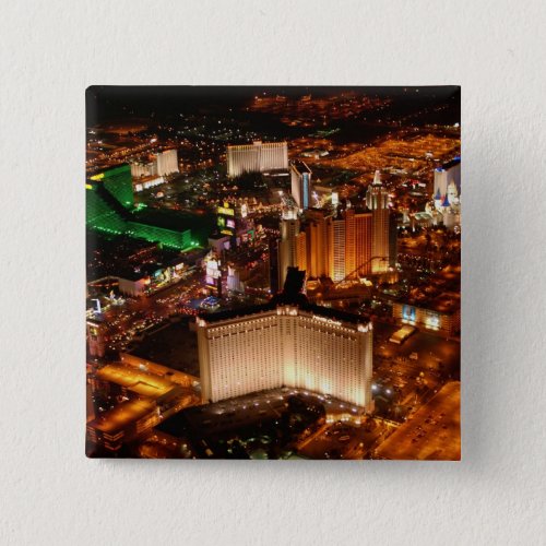 Las Vegas aerial view from a blimp Button