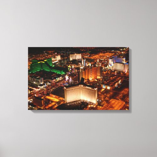 Las Vegas aerial view from a blimp Canvas Print