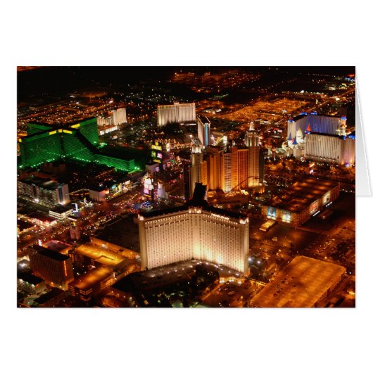 Las Vegas aerial view from a blimp Cards (Front Horizontal)
