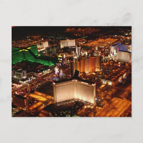 Las Vegas aerial view from a blimp Postcard