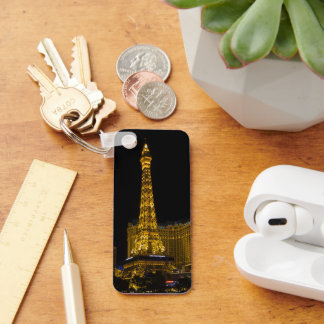 Las Vegas at night Button Keychain