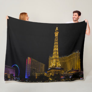 Las Vegas at night Fleece Blanket