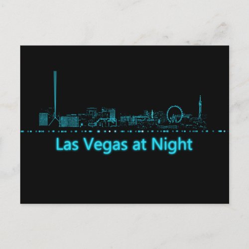 Las Vegas at Night Postcard