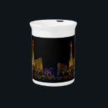 Las Vegas at night Skyline Beverage Pitcher<br><div class="desc">Beautiful Las Vegas Nevada at night!</div>
