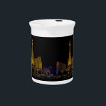 Las Vegas at night  Skyline Beverage Pitcher<br><div class="desc">Beautiful Las Vegas Nevada at night!</div>