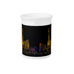 Las Vegas at night  Skyline Beverage Pitcher
