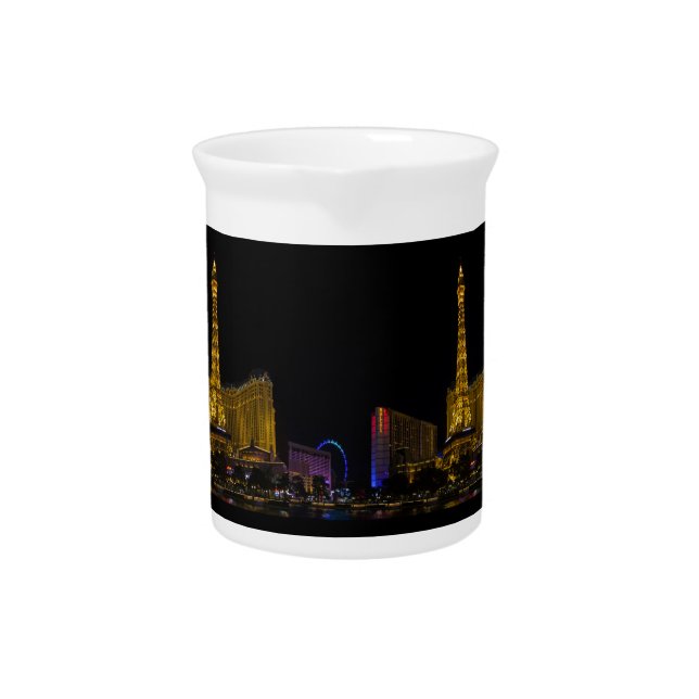 Las Vegas at night  Skyline Beverage Pitcher (Front)