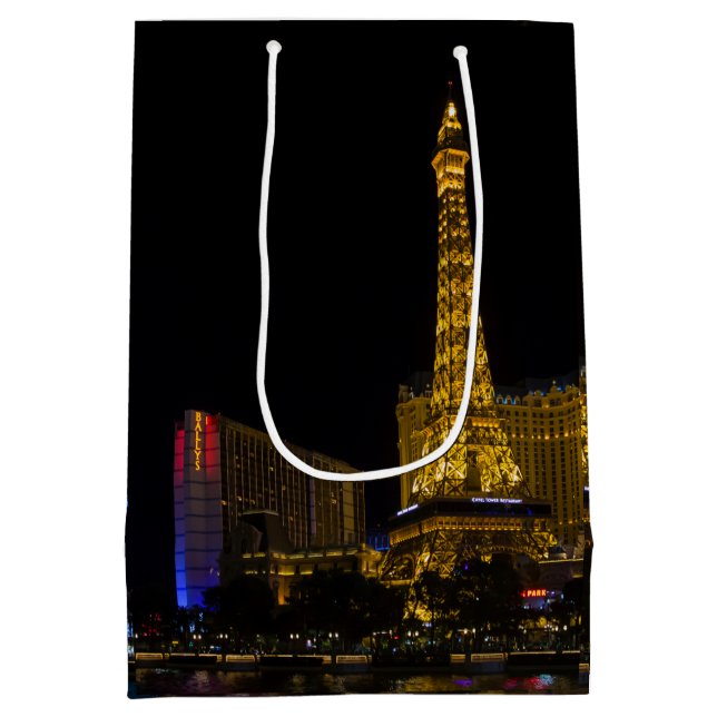 Las Vegas at night  Skyline Medium Gift Bag (Back)