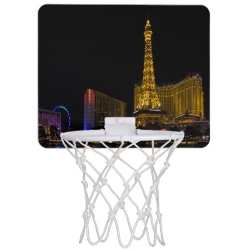 Las Vegas at night Skyline Mini Basketball Hoop