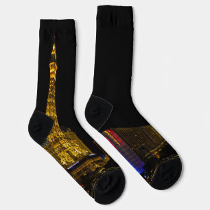 Las Vegas at night Skyline Socks
