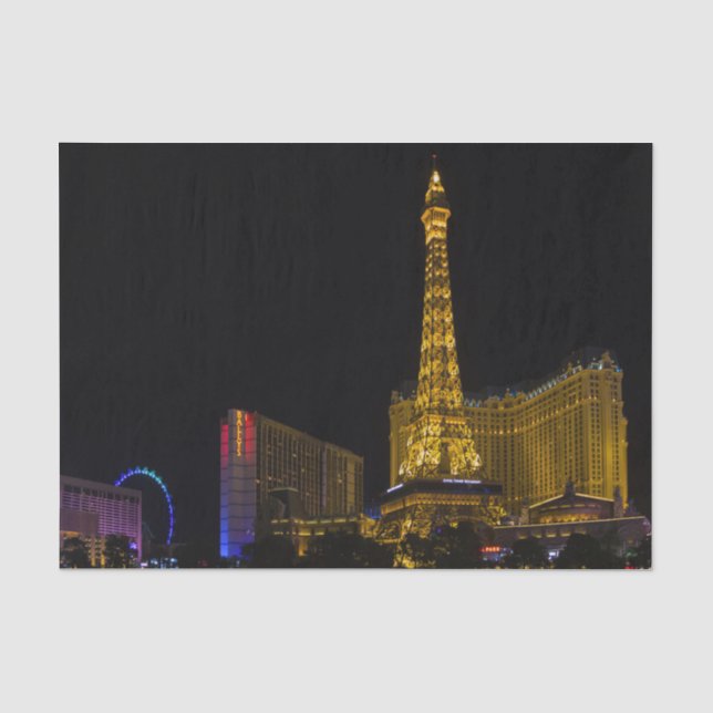 Las Vegas at night  Skyline  Tissue Paper (Front)