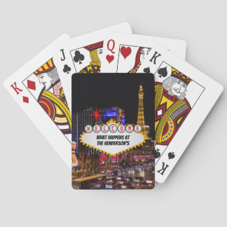 Las Vegas at Night Your Text Poker Cards