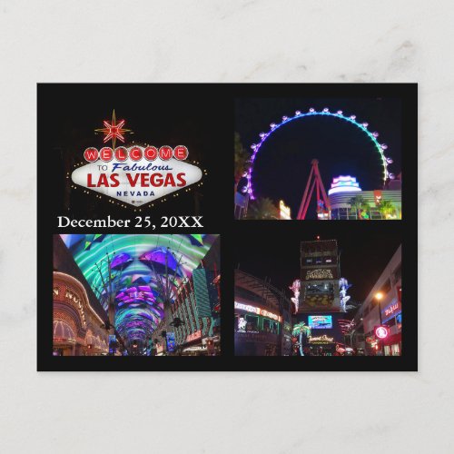 Las Vegas Attractions 1 Postcard