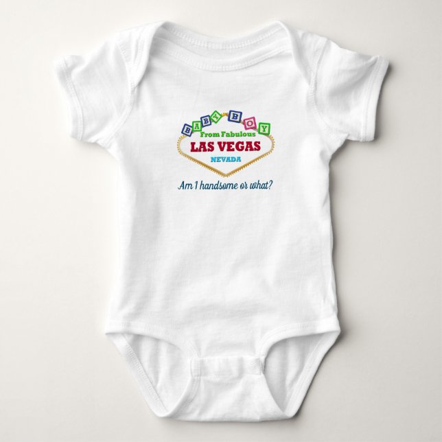 Las Vegas Baby Announcement Jersey Bodysuit (Front)