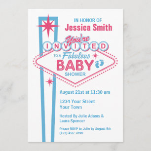 Las Vegas Baby Shower Invitations