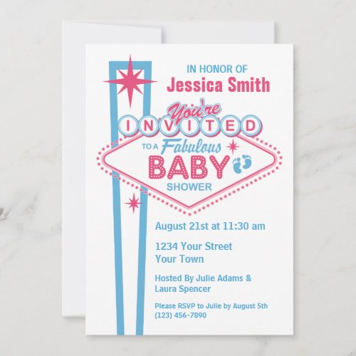 Las Vegas Baby Shower Invitations