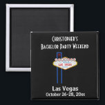 Las Vegas Bachelor Party Guys Weekend Trip Magnet<br><div class="desc">Going to Vegas for your bachelor party?  Then this custom magnet will be the perfect favor for you and the guys!  Personalize with the name and date(s) of your choice.</div>