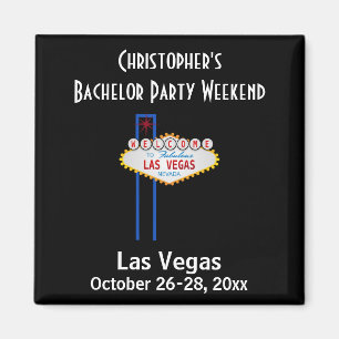 Las Vegas Bachelor Party Guys Weekend Trip Magnet
