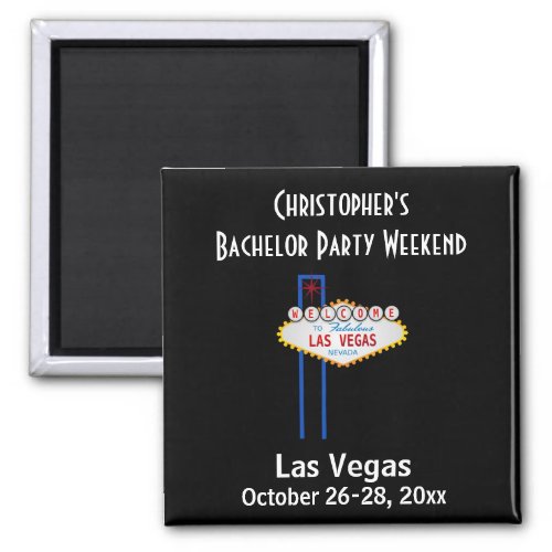 Las Vegas Bachelor Party Guys Weekend Trip Magnet