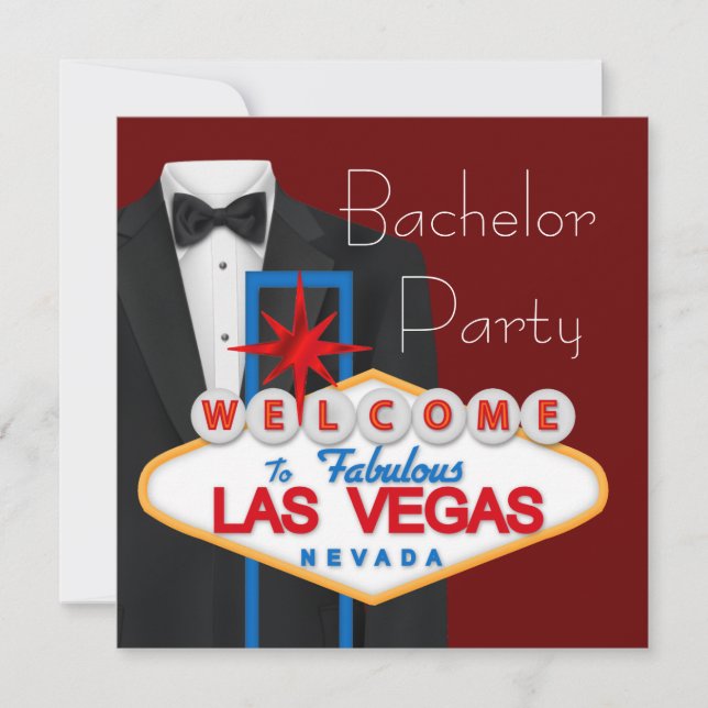 Las Vegas Bachelor Party Invitation (Front)