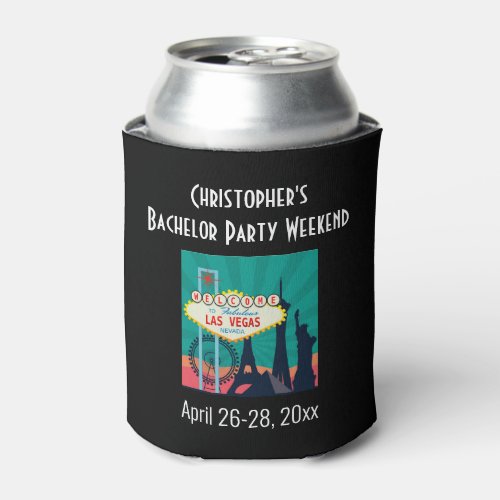 Las Vegas Bachelor Party Trip Favor Beer Can Cooler