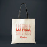 Las Vegas Bachelorette Bridesmaid Tote Bag<br><div class="desc">Get ready for a memorable Las Vegas wedding experience with this customizable welcome tote bag that's color-customizable! It's the perfect gift tote that guests will actually want to keep. This sleek and practical tote features the words "Las Vegas" along with your names and date. The color is fully customizable within...</div>