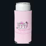 Las Vegas bachelorette can coolers<br><div class="desc">These Vegas themed can coolers feature a retro font and personalized customizable details. This Las Vegas themed can cooler will be a great addition to your bridesmaid gift bags. Change the colors, year and bride's name to make it your own. Shop the matching Vegas accessories in our Las Vegas bachelorette...</div>