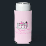 Las Vegas bachelorette can coolers<br><div class="desc">These Vegas themed can coolers feature a retro font and personalized customizable details. This Las Vegas themed can cooler will be a great addition to your bridesmaid gift bags. Change the colors, year and bride's name to make it your own. Shop the matching Vegas accessories in our Las Vegas bachelorette...</div>