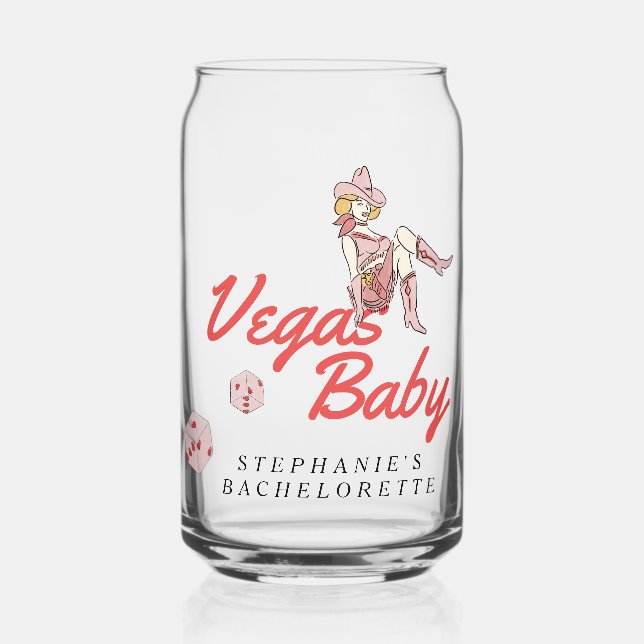 Las Vegas Bachelorette Can Glass (Front)