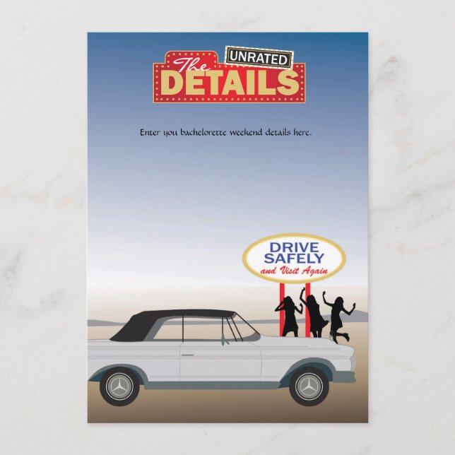 Las Vegas Bachelorette Details Card (Front)