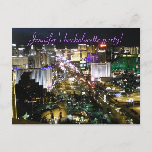 Las Vegas  Bachelorette Invitations