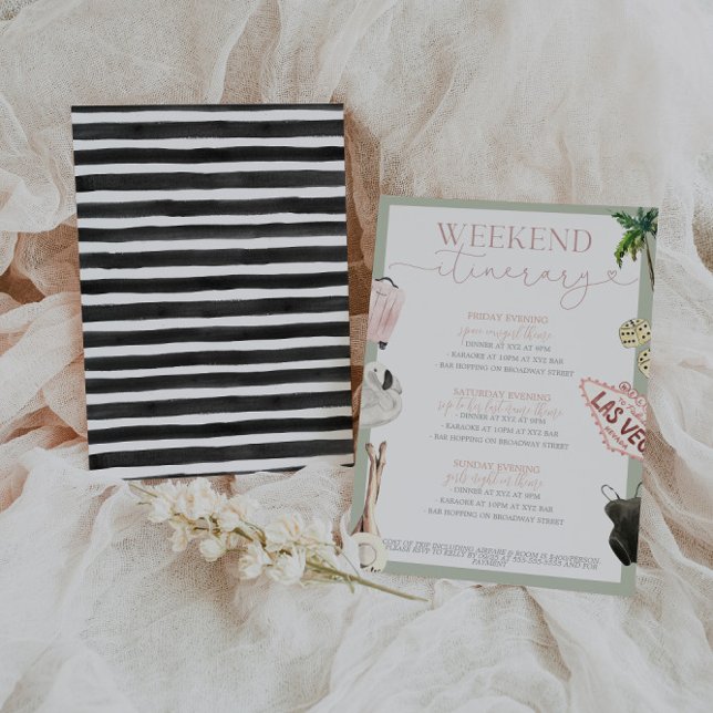 Las Vegas Bachelorette Itinerary Invitation (Creator Uploaded)