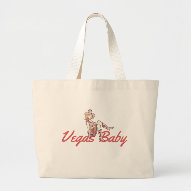 Las Vegas Bachelorette Large Tote Bag (Front)