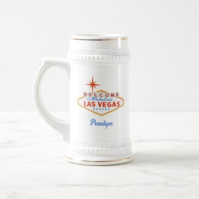 Las Vegas Bachelorette Party Custom Beer Stein (Left)