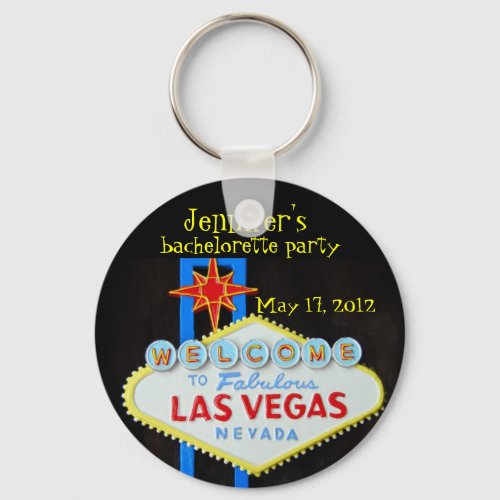Las Vegas Bachelorette Party Favor Keychain