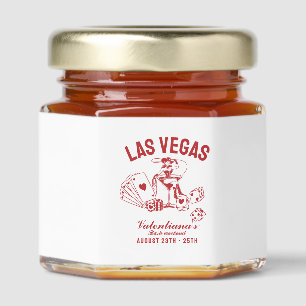 Las Vegas Bachelorette Party Personalized Honey Jar Favors