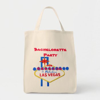 Las Vegas Bachelorette Party Personalized Tote Bag by Rebecca_Reeder at Zazzle