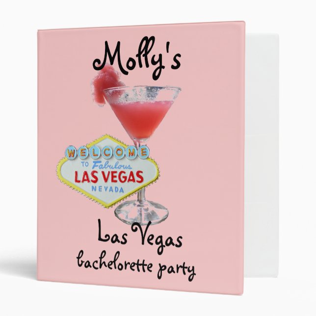 Las Vegas Bachelorette Party Photo Album Binder (Front/Inside)