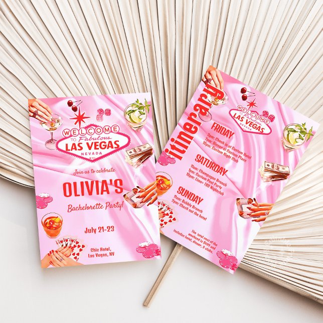 Las Vegas Bachelorette Party Poker Itinerary Invitation (Creator Uploaded)