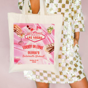 Las Vegas Bachelorette Party Poker Pink Tote Bag