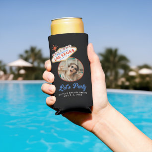 Las Vegas Bachelorette Party Pool Day Favor Seltzer Can Cooler