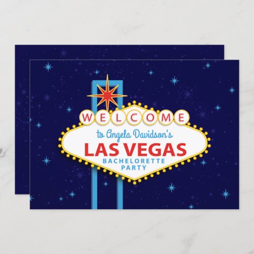 Las Vegas Bachelorette Party Sign Invitation