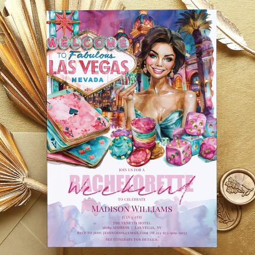 Las Vegas Bachelorette weekend Girl Invitation