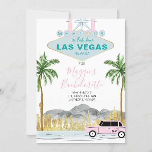 Las Vegas Bachelorette Weekend Invitation