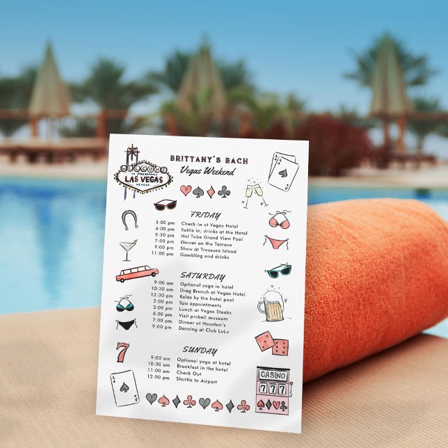 Las Vegas Bachelorette Weekend Itinerary Invitation (Creator Uploaded)