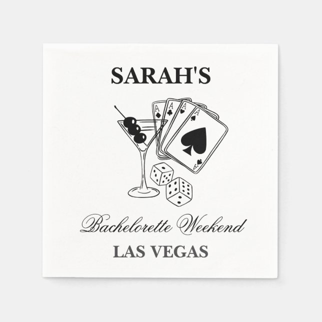 Las Vegas Bachelorette Weekend Party  Napkins (Front)